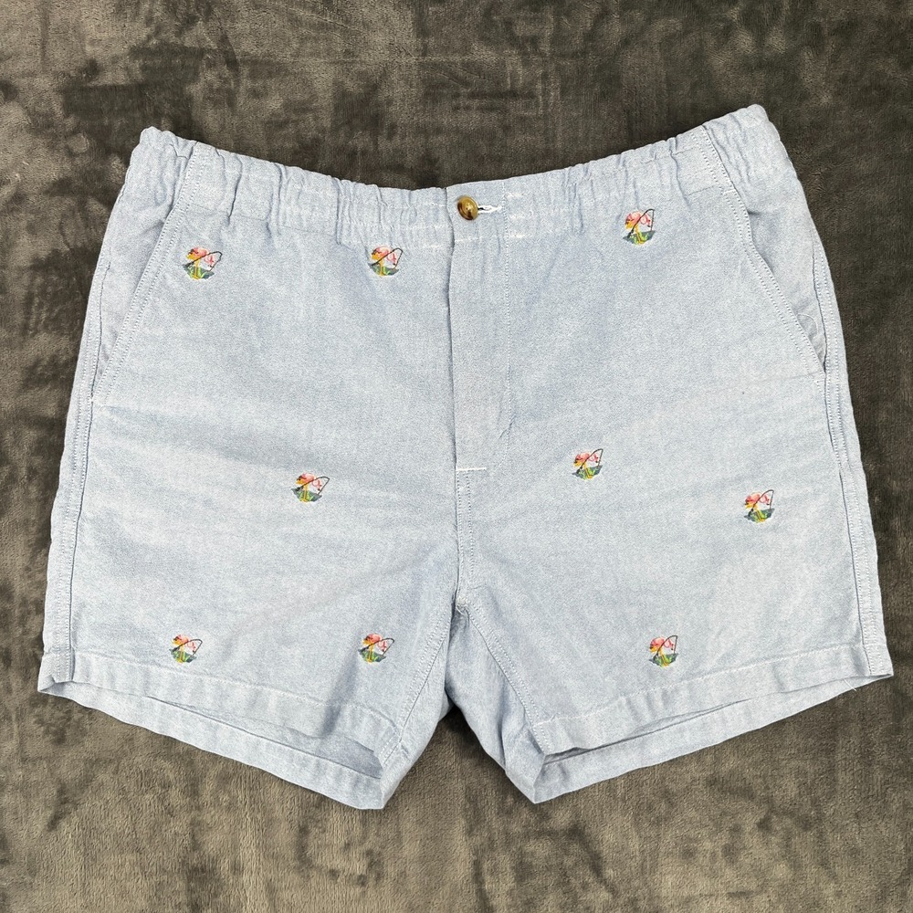 Polo Ralph Lauren Shorts Flamingo AOP Mens L 5" Classic Fit Chino Preppy Cotton